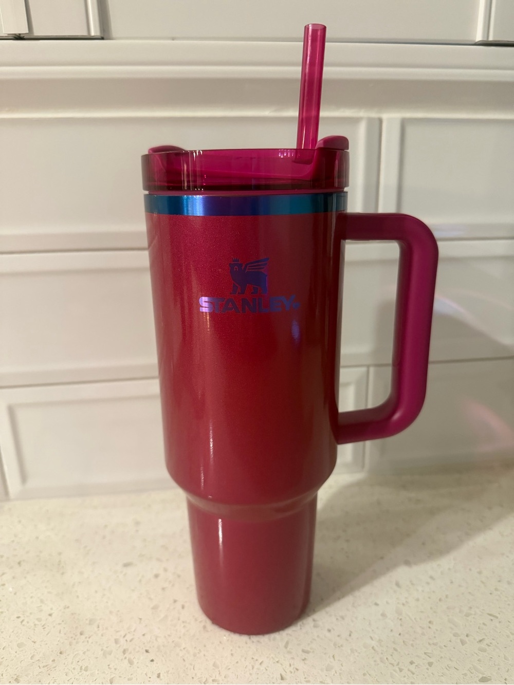 Stanley Limited Edition Berry Truffle Tumbler with Lid & Straw. 40 oz. Like New